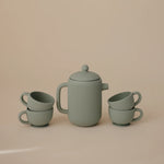 SILICONE TEA PLAY SET-CAMBRIDGE BLUE