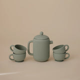 SILICONE TEA PLAY SET-CAMBRIDGE BLUE