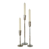 LUNA FORGED CANDLESTICK-SILVER