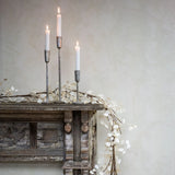 LUNA FORGED CANDLESTICK-SILVER