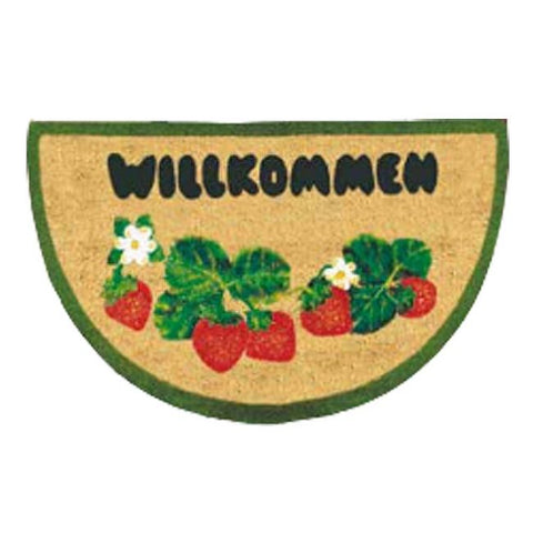 COIR MAT-STRAWBERRY WILLKOMMEN