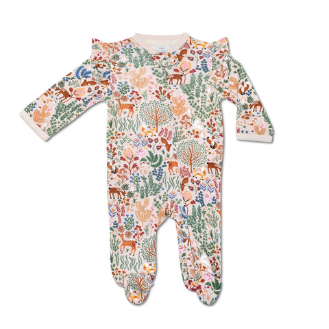 BOHO WOODLAND FOOTED SLEEPER-0-3 MOS