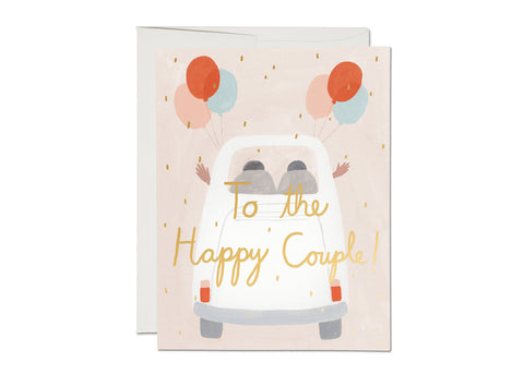 AWAY THEY GO WEDDING CARD