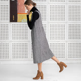 GORGE LINEN DRESS-HEAVY SMALL GINGHAM