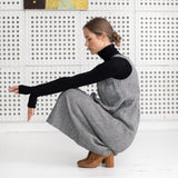 GORGE LINEN DRESS-HEAVY SMALL GINGHAM