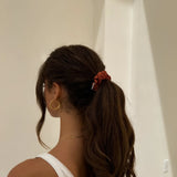 ORGANIC PREMIUM SILK MINI SCRUNCHIE-RUST