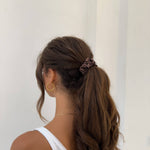 ORGANIC PREMIUM SILK MINI SCRUNCHIE-CHOCOLATE