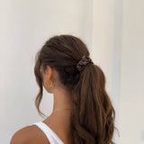 ORGANIC PREMIUM SILK MINI SCRUNCHIE-CHOCOLATE