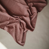 ORGANIC COTTON MUSLIN SWADDLE-CEDAR