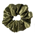 ORGANIC XL SILK SCRUNCHIE-OLIVE