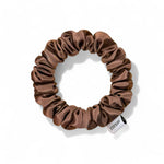 ORGANIC PREMIUM SILK MINI SCRUNCHIE-CHOCOLATE