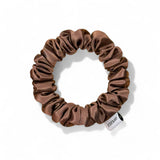 ORGANIC PREMIUM SILK MINI SCRUNCHIE-CHOCOLATE