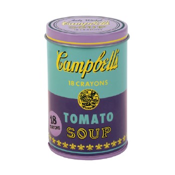 ANDY WARHOL SOUP CAN CRAYONS