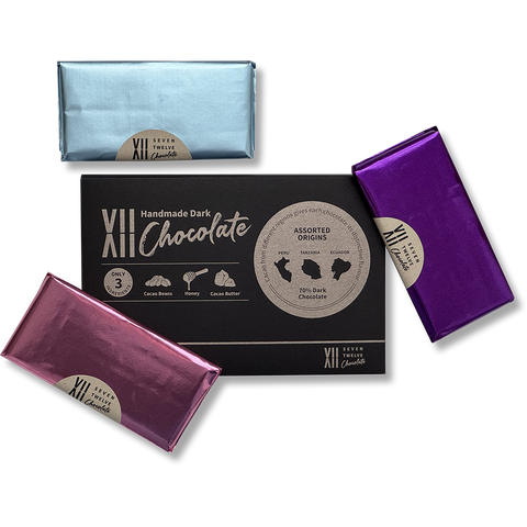 70% ASSORTED ORIGIN CHOCOLATE - HONEY SWEETENED