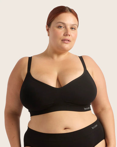 WIRELESS FULL BUST T-SHIRT BRA-BLACK