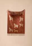 LAMBSWOOL BABY BLANKET RUST GALLOP