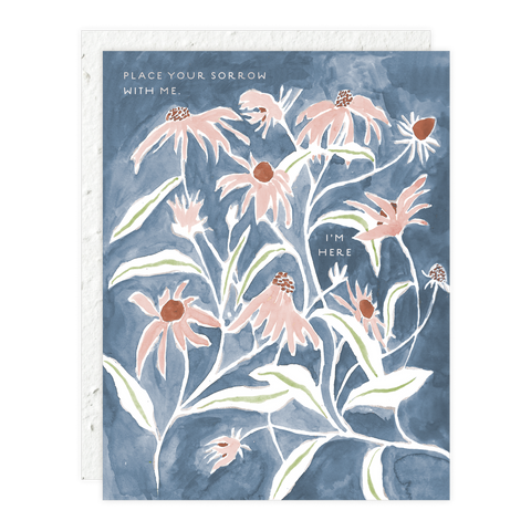 PINK FLOWERS SYMPATHY CARD