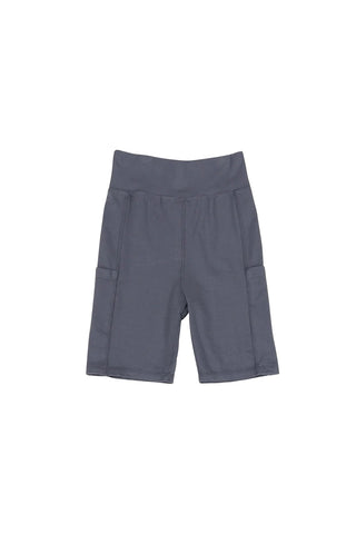 BIKE SHORTS WITH POCKETS-DIESEL GRAY