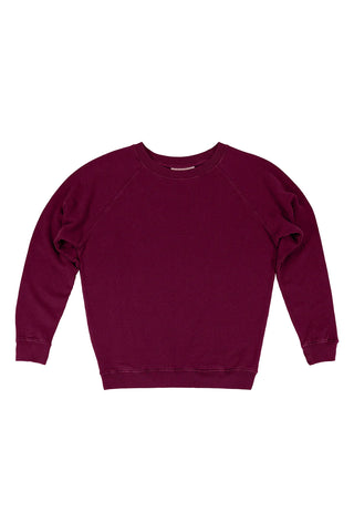 BONFIRE RAGLAN SWEATSHIRT BURGANDY