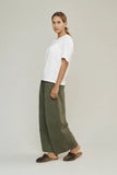 DISCO PANT - OLIVE TWILL