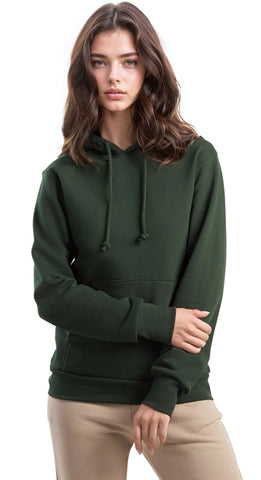 ORGANIC COTTON HOODY-FOREST GREEN