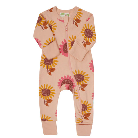PARADE ROMPER LONG SLEEVE-SUNFLOWERS