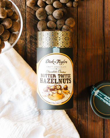 CHOCOLATE COATED BUTTER TOFFEE HAZELNUTS