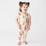 PARADE ROMPER SHORT SLEEVE-BROWN BUNNIES