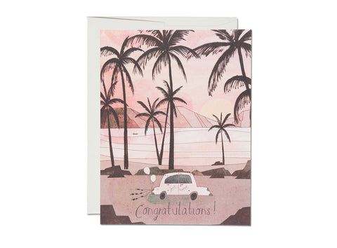 GETAWAY CAR WEDDING CARD