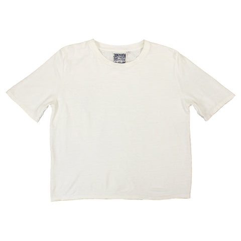 SILVERLAKE CROPPED TEE /WASHED WHITE