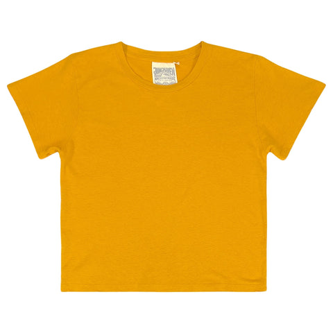CROPPED LOREL TEE SPICY MUSTARD