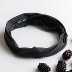 ORGANIC TWIST HEADBAND-RAVEN BLACK