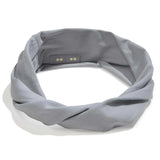 ORGANIC TWIST HEADBAND-GROUNDING GREY