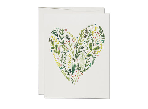 FLORAL LOVE HEART CARD