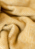 LARGE PET BLANKET-MUSTARD HERRINGBONE