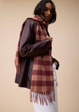 LAMBSWOOL OVERSIZED SCARF FIG GINGHAM