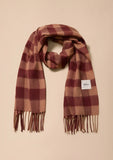 LAMBSWOOL OVERSIZED SCARF FIG GINGHAM