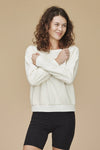 LAGUNA CROPPED SWEATSHIRT-WASHED WHITE