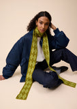 MERINO WOOL SKINNY SCARF GREEN