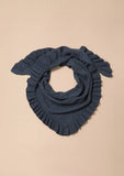LARGE MERINO WOOL TRIANGLE SCARF GREY