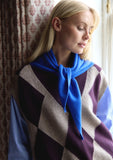 MERINO WOOL TRIANGLE SCARF COLBALT