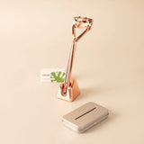 LEAF RAZOR KIT-ROSE GOLD