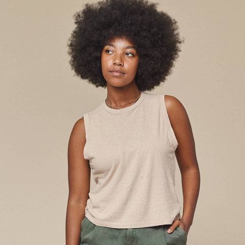 PHOENIX MUSCLE TEE - OAT MILK