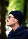 EXTRA FINE MERINO ROLL UP BEANIE-ORANGE
