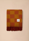 RECYCLED WOOL BLANKET MUSTARD & ORANGE