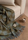 RECYCLED WOOL BLANKET BLUE & GREEN