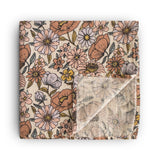 ORGANIC COTTON MUSLIN SWADDLE-RETRO FLOWERS