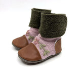 NOOKS ROSEHIP FELTED WOOL BOOTIES