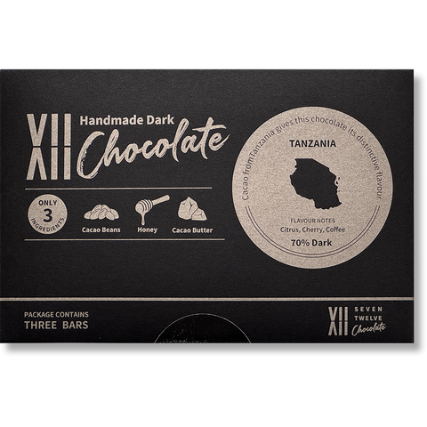 70% TANZANIA CHOCOLATE - HONEY SWEETENED