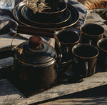 ENAMEL TEAPOT-CHARCOAL